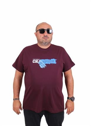 Starbattal Erkek Büyük Beden Sıfır Yaka Tişört Champion 25180 MURDUM