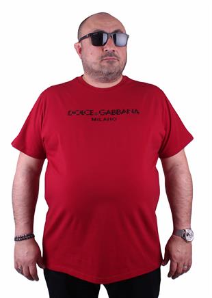 MILANO Sıfır Yaka Tişört 23157 BORDO