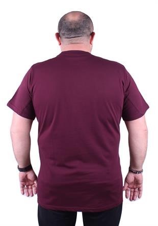 Erkek Büyük Beden Sıfır Yaka Tişört 23170 MURDUM