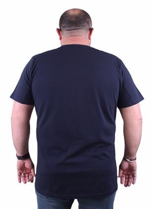 Erkek Büyük Beden PM Tişört 23163 LACIVERT