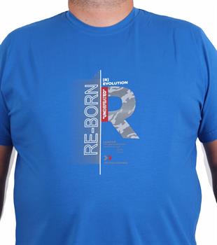 Starbattal Erkek Büyük Beden Sıfır Yaka Tişört Re-Born 25185 SAKS