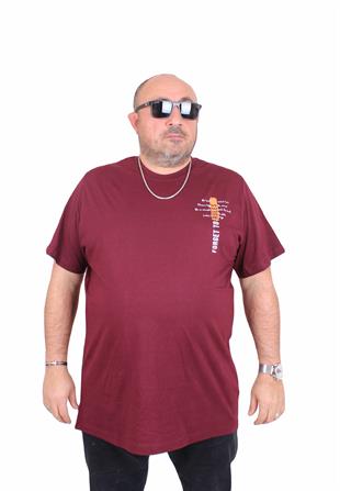 Starbattal Erkek Büyük Beden Sıfır Yaka Tişört Forget To Rules 25156 MURDUM