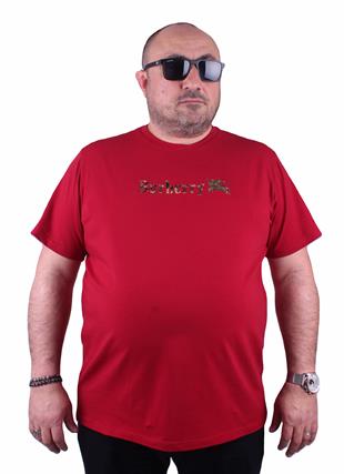 BURB Sıfır Yaka Tişört 23153 BORDO