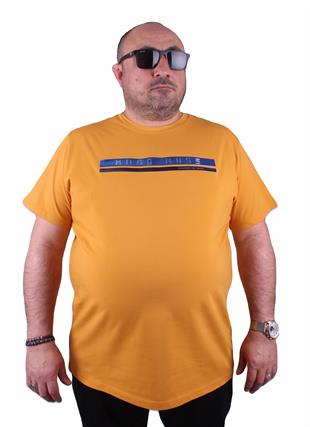 HB Sıfır Yaka Tişört 23162 HARDAL