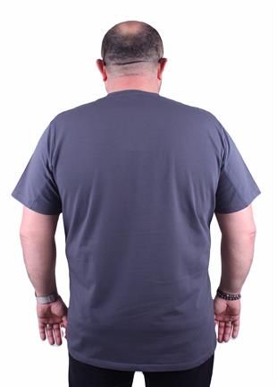 BURB Sıfır Yaka Tişört 23153 FUME