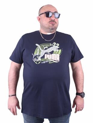 Erkek Büyük Beden PM Tişört 23163 LACIVERT
