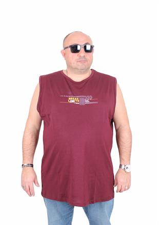 Starbattal Büyük Beden Baskılı Kolsuz Tişört Break Limits 25153 MURDUM