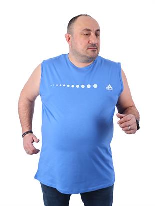 Büyük Beden Erkek Atlet Bisiklet Yaka Adds Saks 22124-2 Std