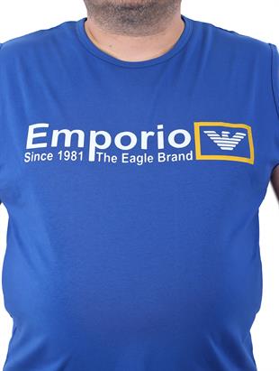 Büyük Beden Erkek Atlet Bisiklet Yaka Emp İndigo 22125-2 Std