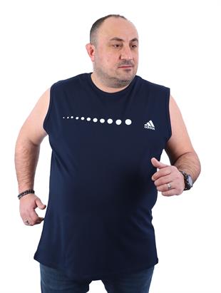 Büyük Beden Erkek Atlet Bisiklet Yaka Adds Lacivert 22124-4 Std