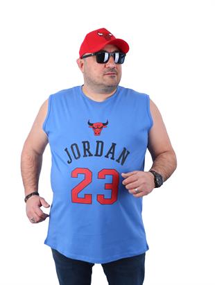 Büyük Beden Erkek Atlet Bisiklet Yaka JRDN Saks 22135-6 Std