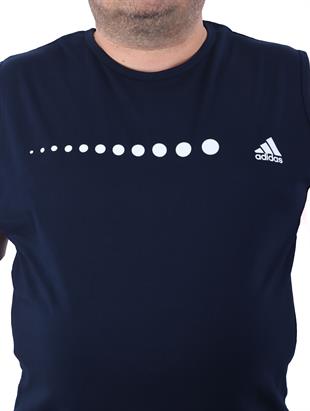 Büyük Beden Erkek Atlet Bisiklet Yaka Adds Lacivert 22124-4 Std