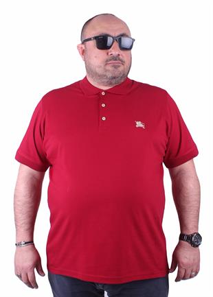 Büyük Beden Erkek Polo Tişört 23406 BORDO
