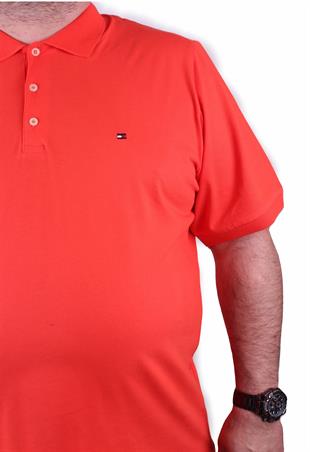 Büyük Beden Erkek Polo Tişört 23405 Nar Çiçeği