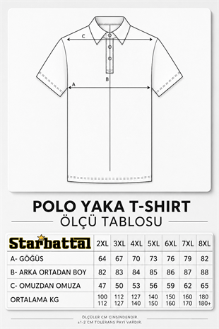 Starbattal Erkek Büyük Beden Polo Yaka Tişört Hawai 24455 LACIVERT