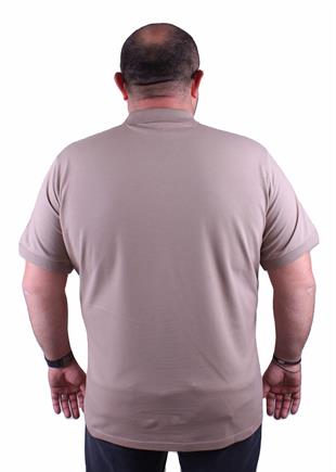 Büyük Beden Erkek Polo Tişört 23406 TOPRAK