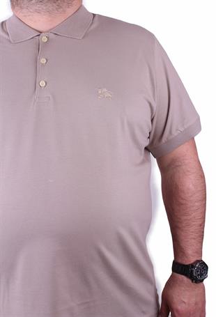 Büyük Beden Erkek Polo Tişört 23406 TOPRAK