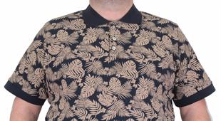 Starbattal Erkek Büyük Beden Polo Yaka Tişört Hawai 24455 LACIVERT