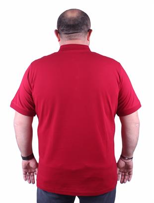 Büyük Beden Erkek Polo Tişört 23406 BORDO