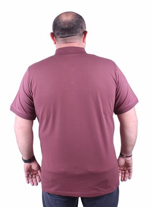 Erkek Büyük Beden Polo Yaka Tişört 23407 Eflatun