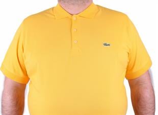 Büyük Beden Erkek Polo Yaka  Tişört 23408 SARI