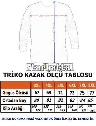 Starbattal Erkek Büyük Beden Fermuarlı Hırka 23754 SIYAH