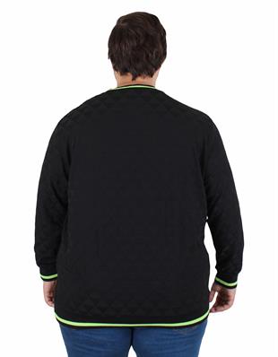 Starbattal Erkek Büyük Beden Sıfır Yaka Triko Kazak Diamond 25200 SIYAH