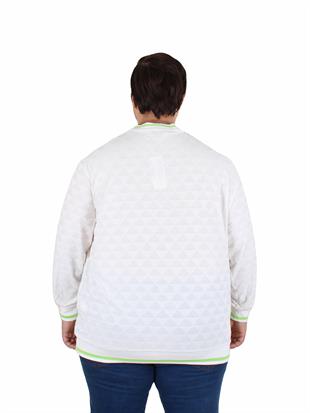 Starbattal Erkek Büyük Beden Sıfır Yaka Triko Kazak Diamond 25200 EKRU