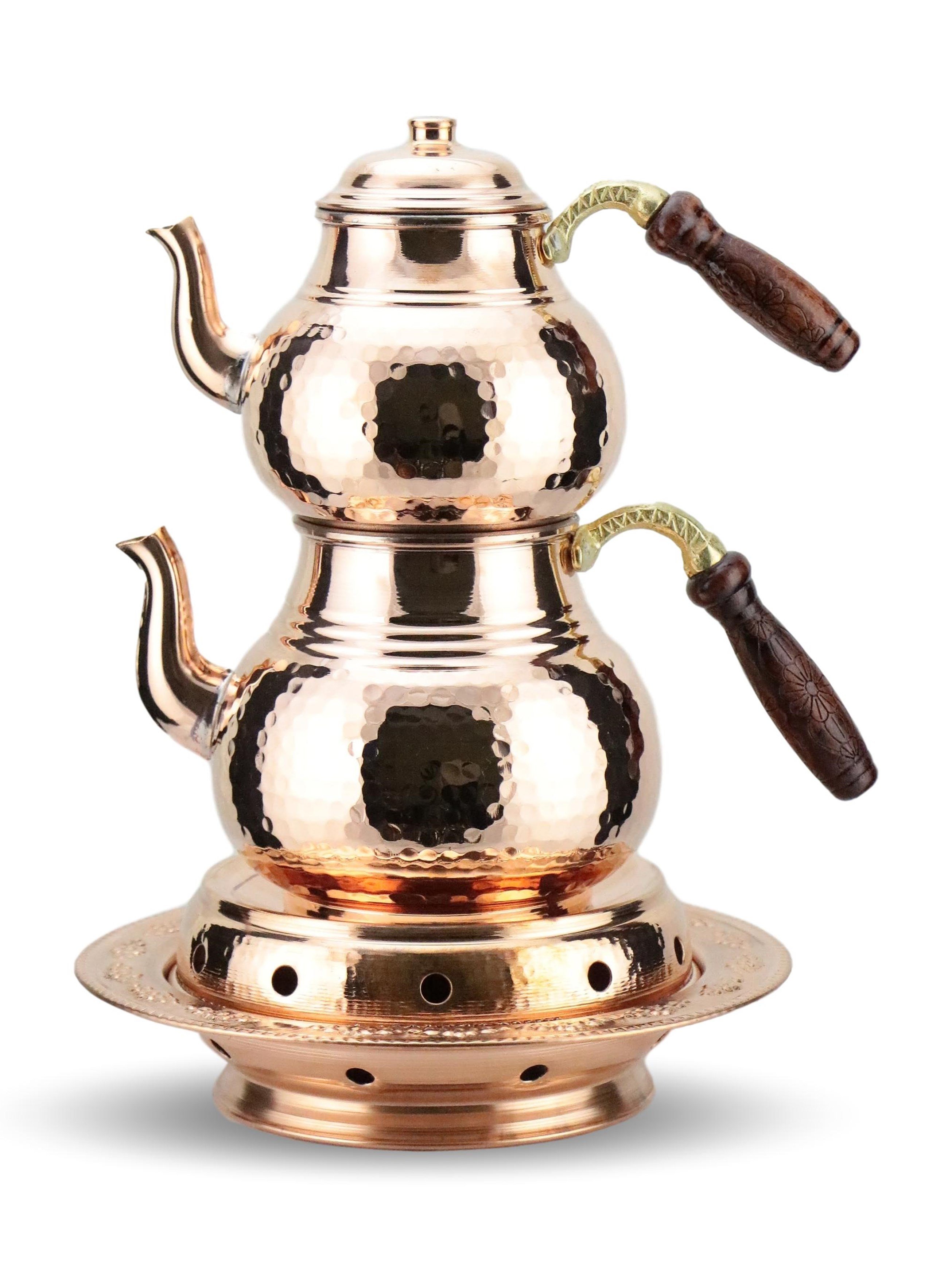 Bakır ÇaydanlıkSonay BakırcılıkAile Boyu Dövme Bakır Çaydanlık ve Osmanlı Ocağı 