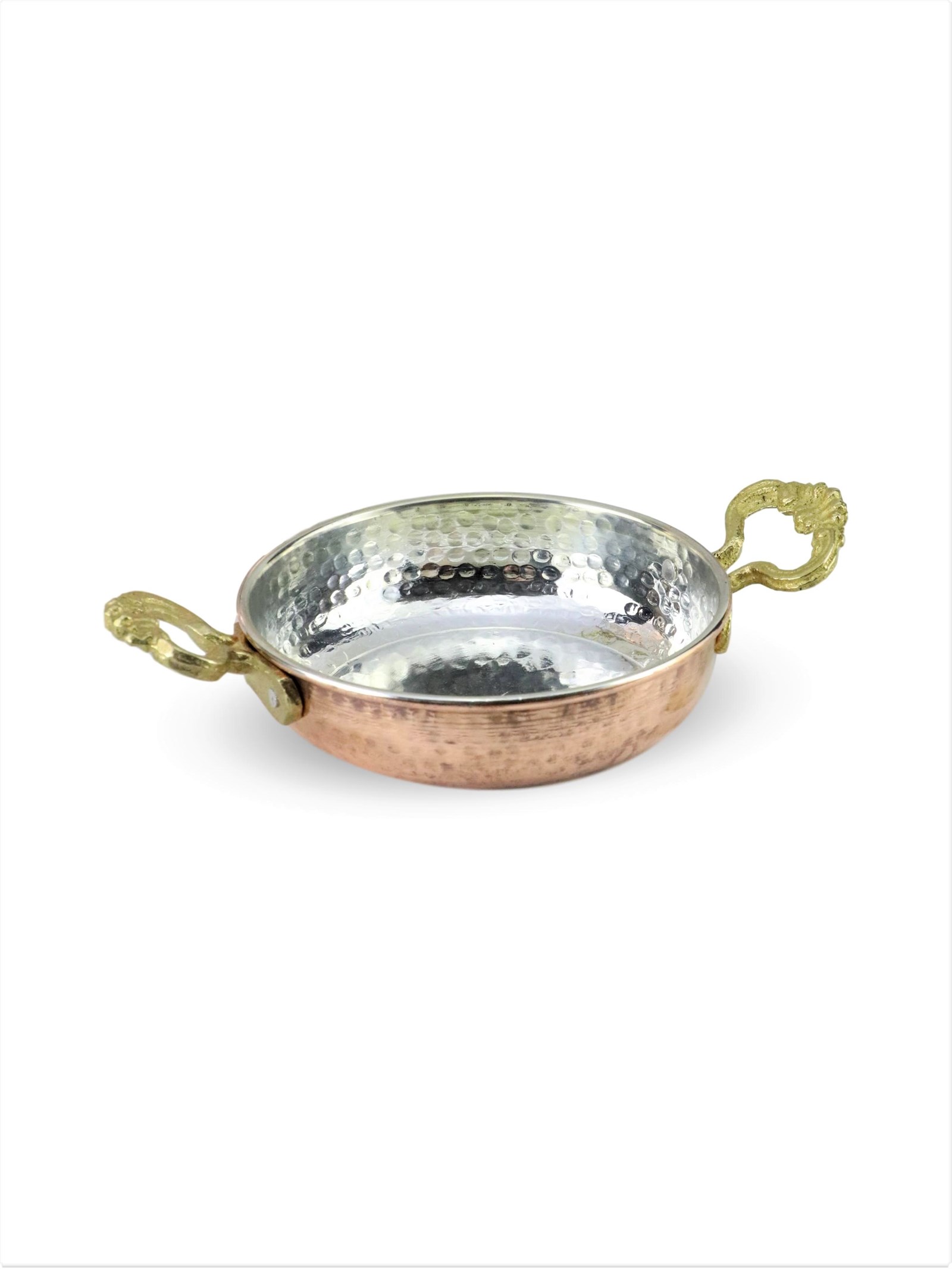 Bakır TencerelerSonay BakırcılıkBakır Yumurta ve Kuymak Tavası Tek Kişilik 15 cm