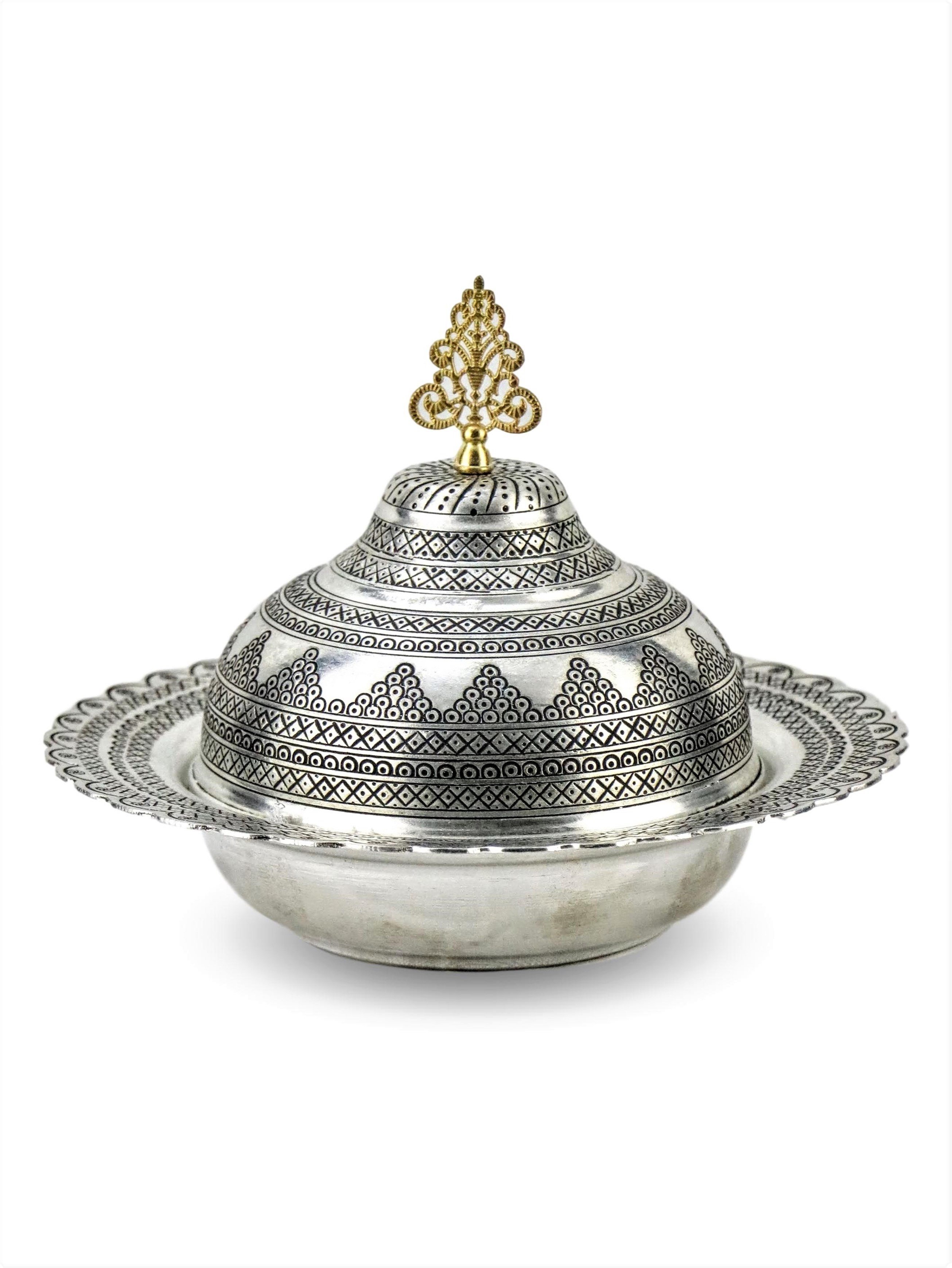 Bakır Baharatlık ve ŞekerlikSonay BakırcılıkEskitme Zımbalı Yuvarlak Bakır Sahan 