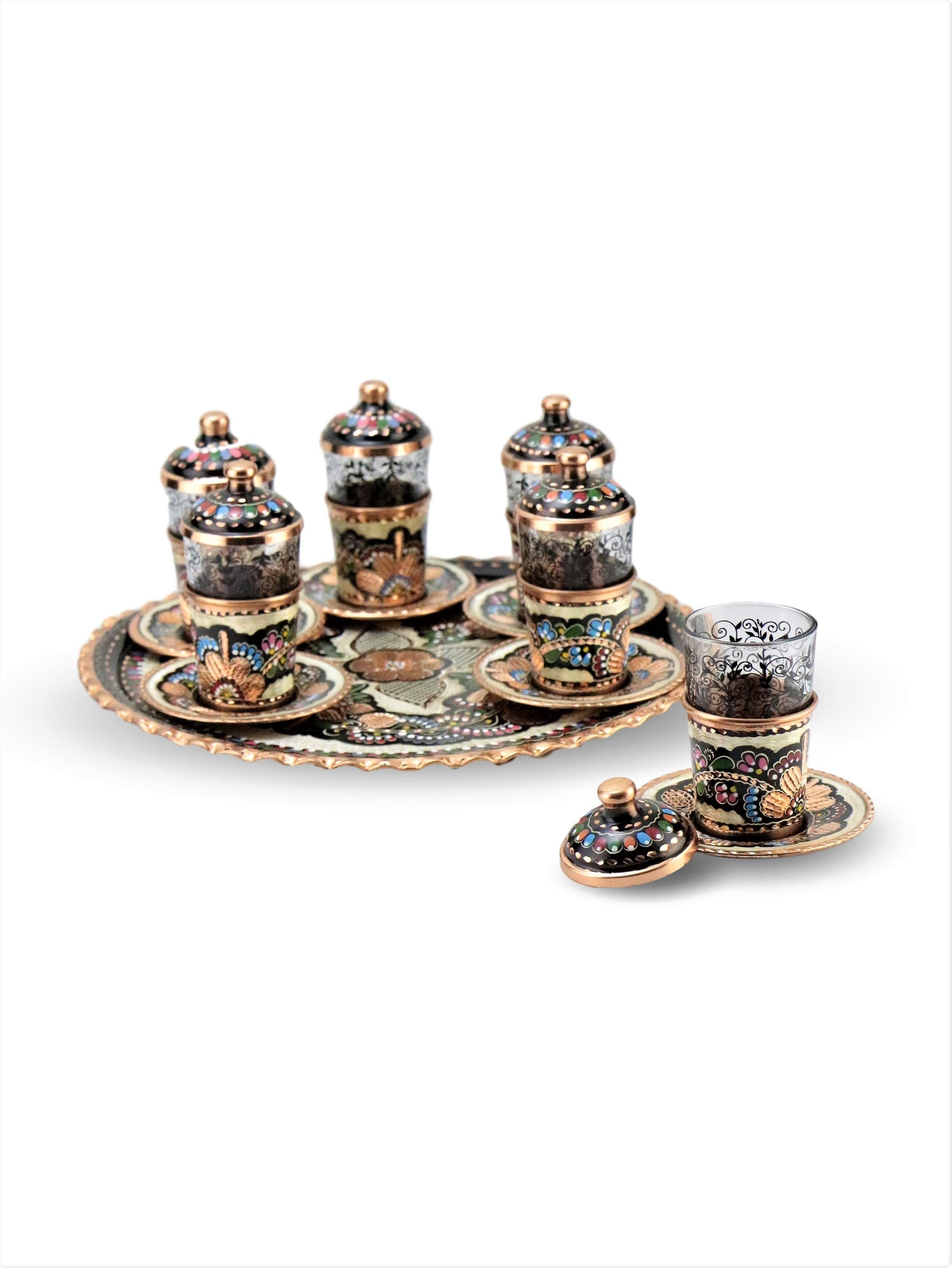 Gül Çiçek Bakır Suluk Takımı