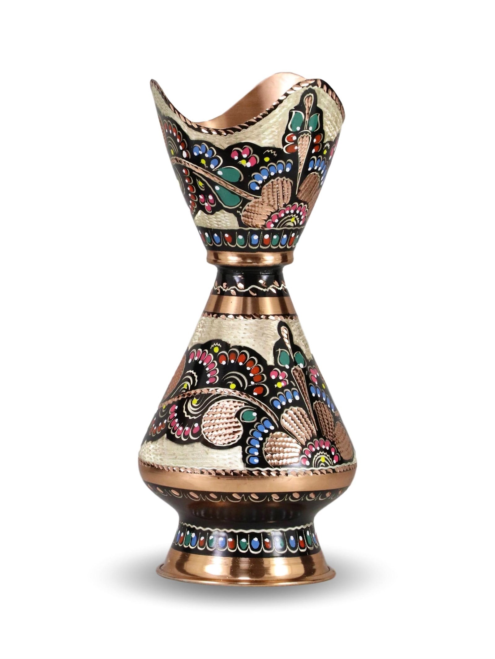 Dekoratif BakırSonay BakırcılıkGül Çiçek Dekoratif Bakır Vazo 25 cm