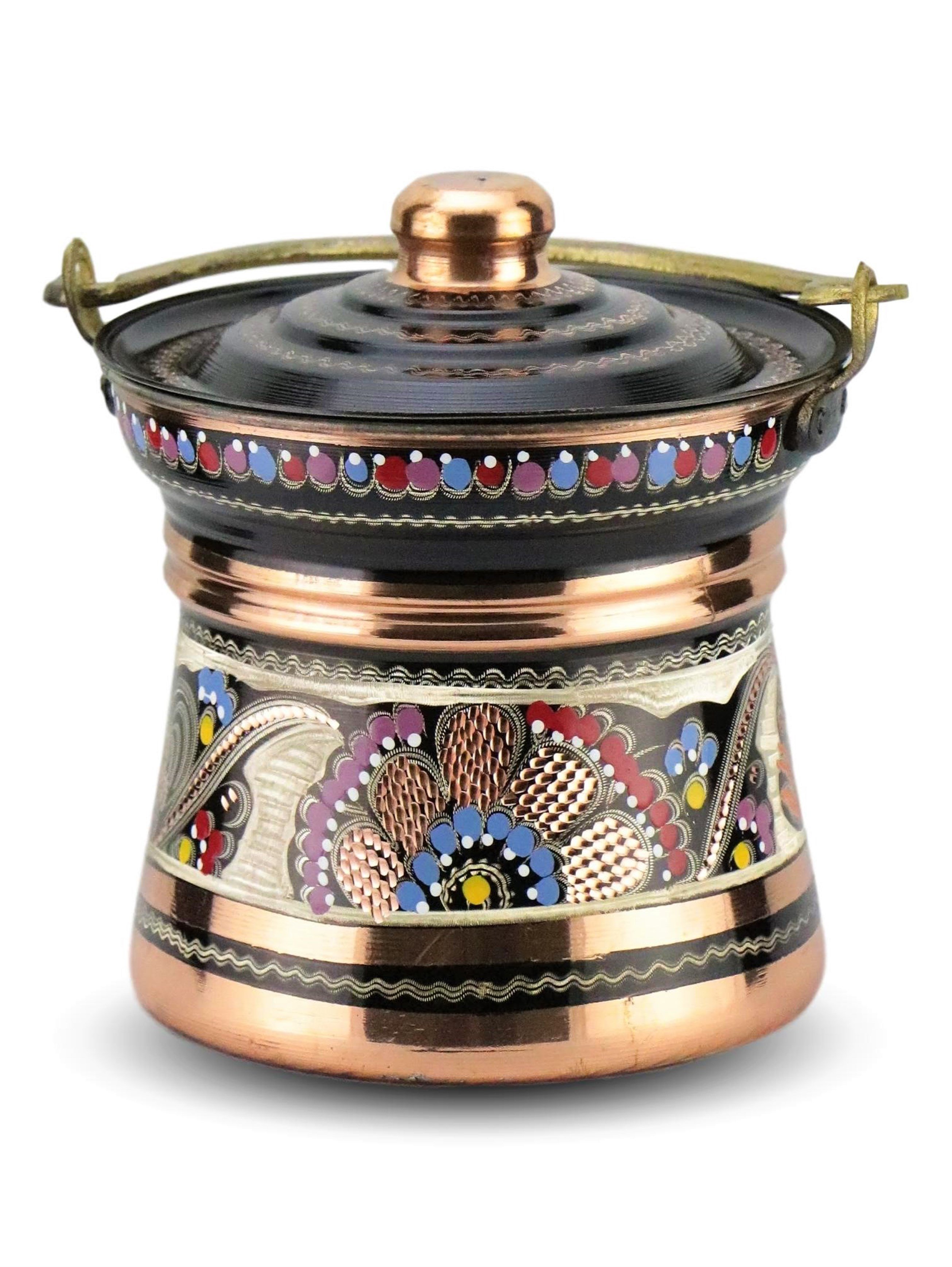 SONAYCOPPER Rose Flower Copper Storage Container,  2 Lt