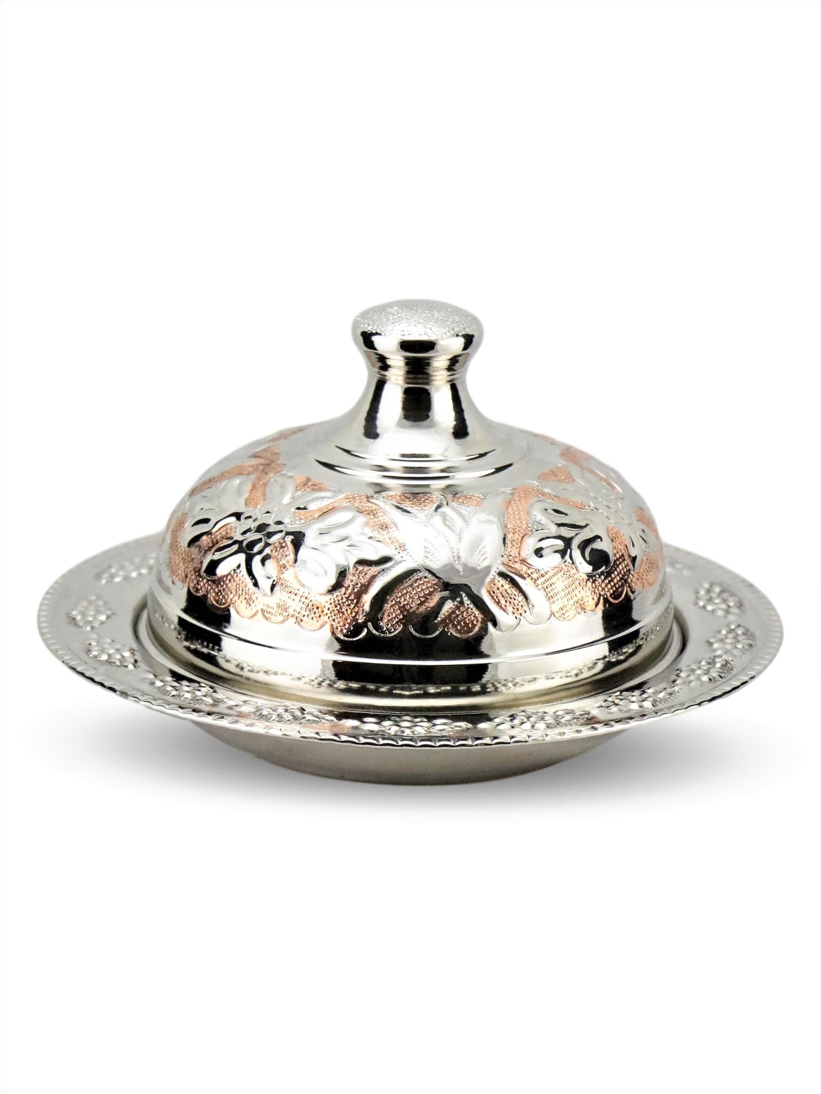 İşlemeli Bakır Sahan 