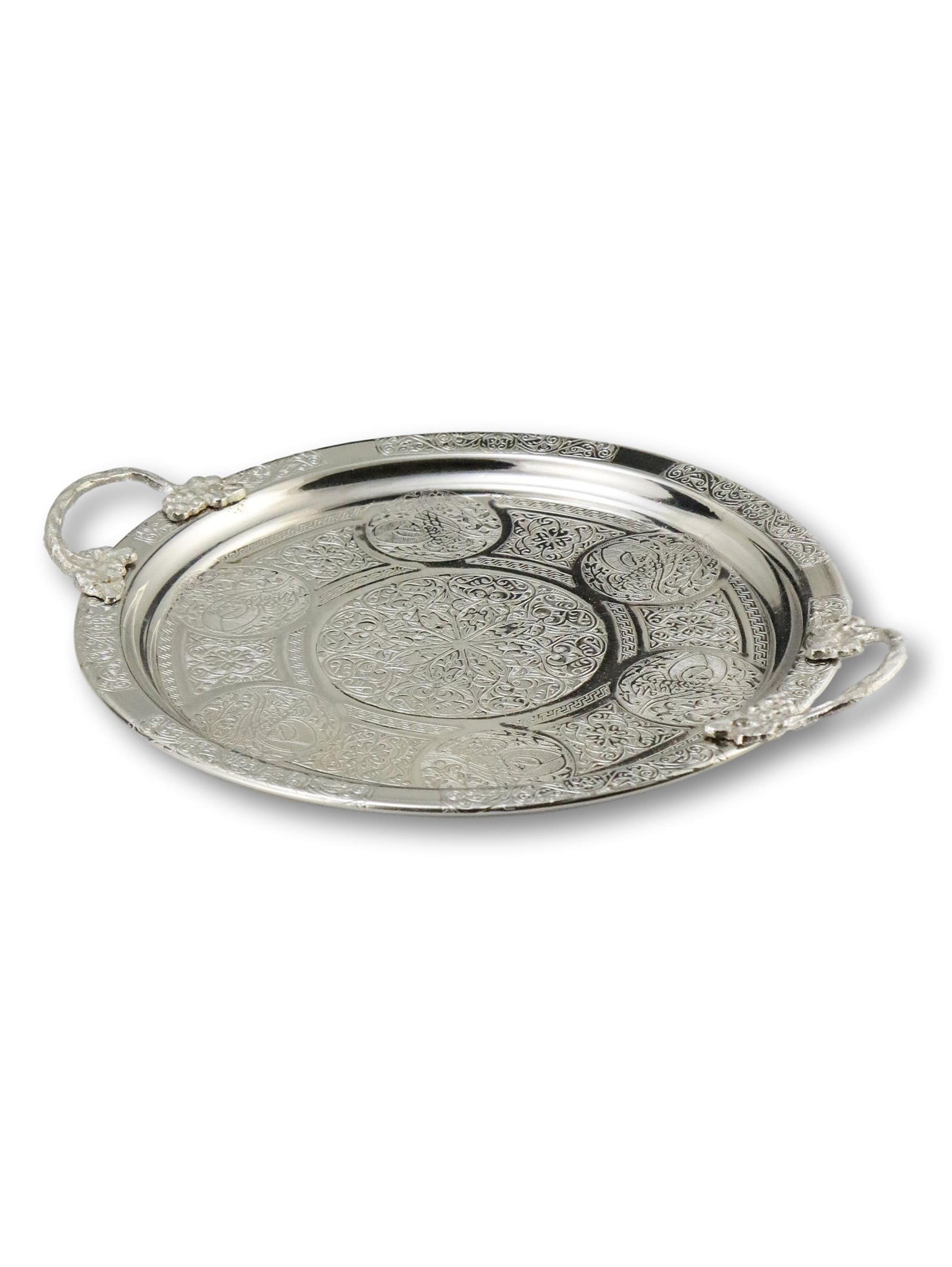 Bakır TepsiSonay Bakırcılıkİşlemeli Bakır Tepsi 36 cm