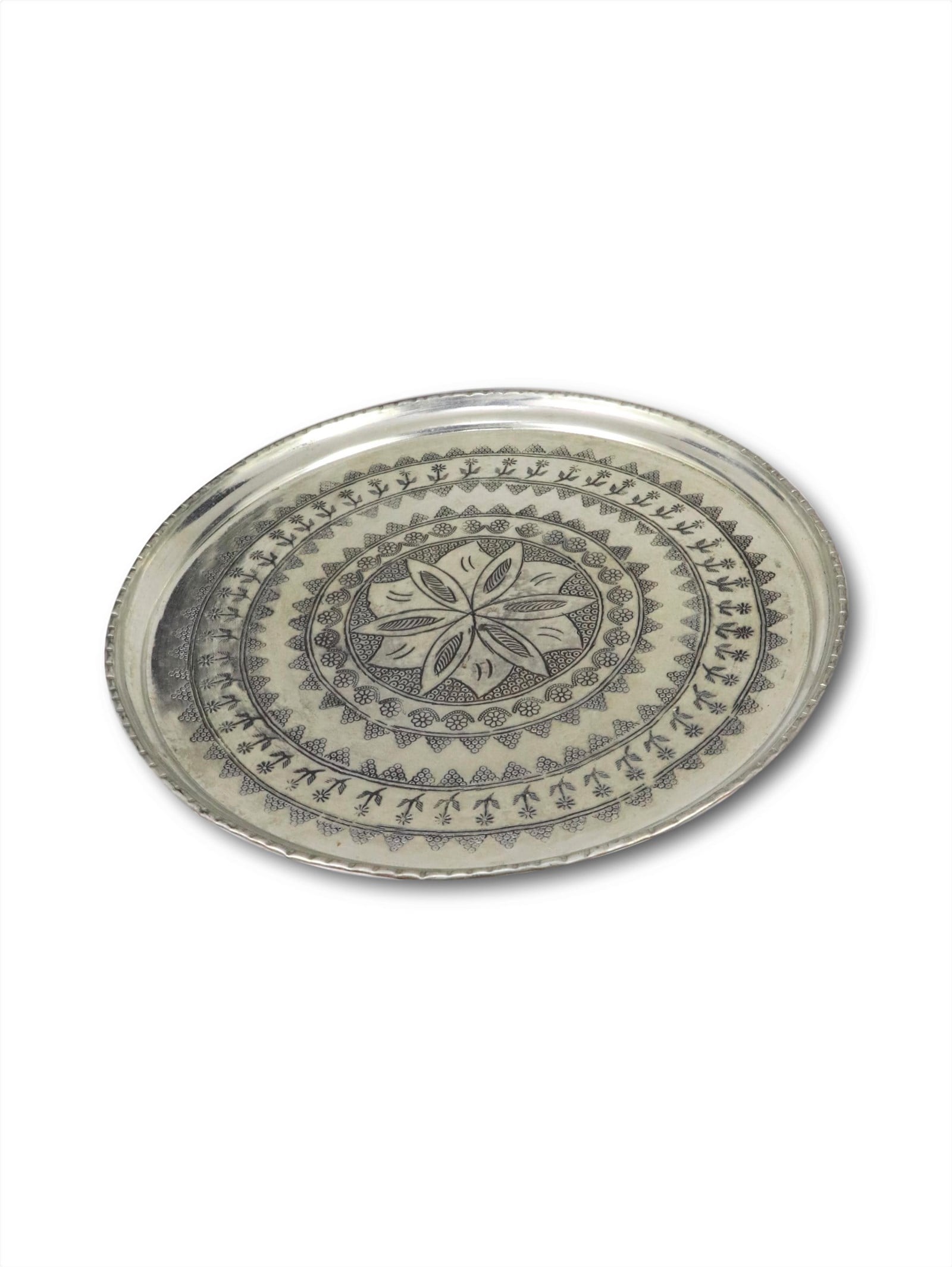 Bakır TepsiSonay Bakırcılıkİşlemeli Kalaylı Bakır Sini 48 cm