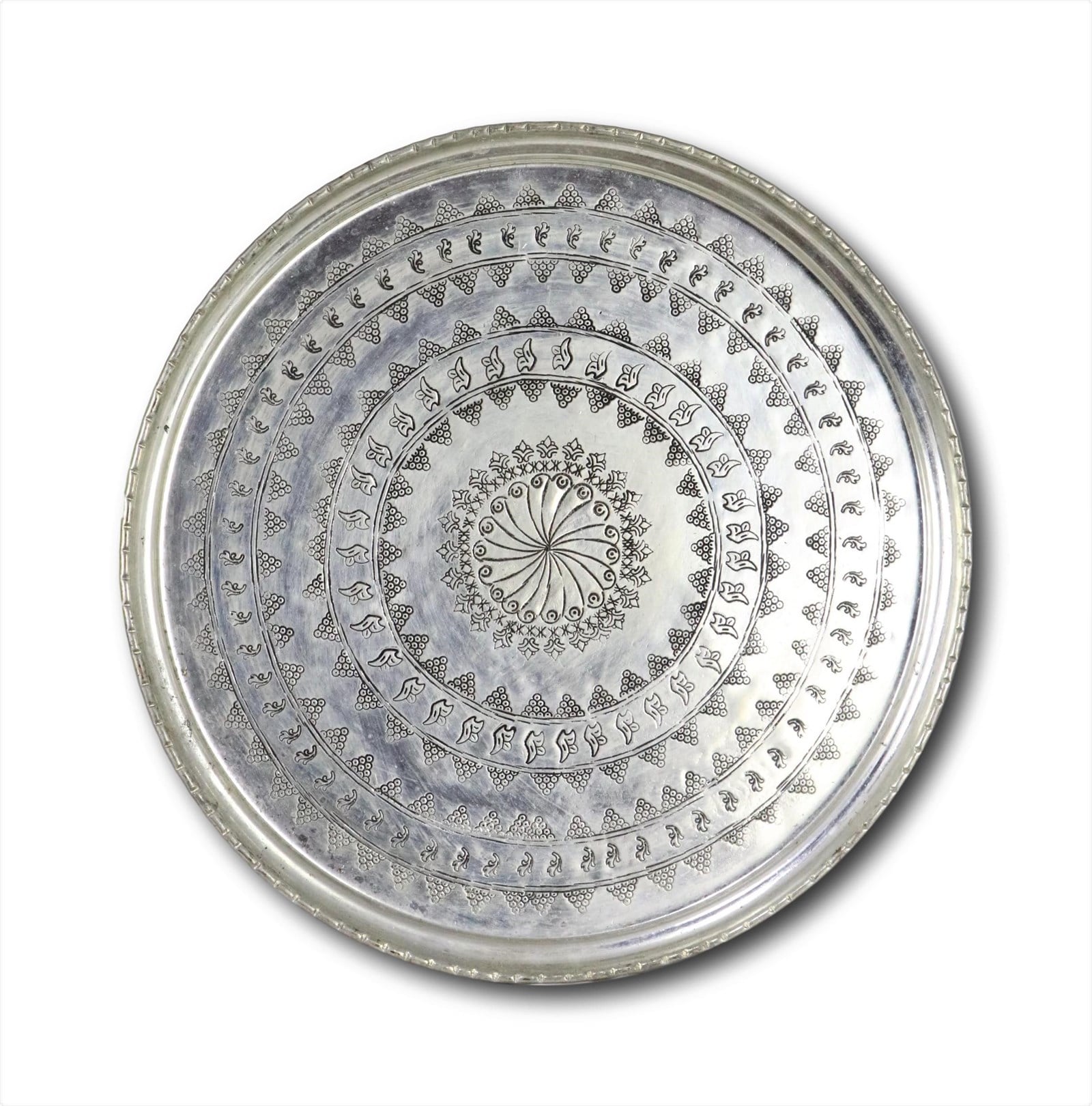 Bakır TepsiSonay Bakırcılıkİşlemeli Kalaylı Bakır Sini 57 cm