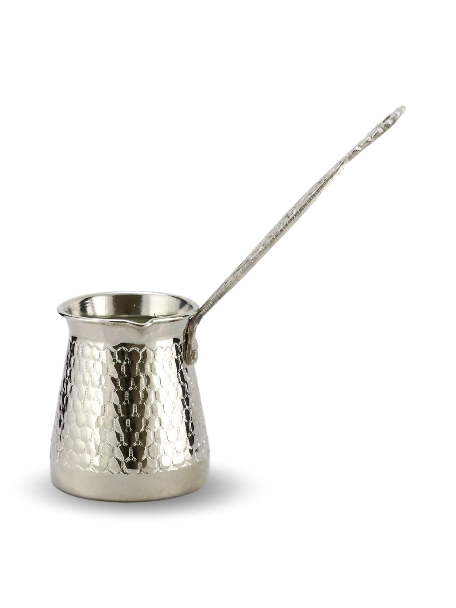 Bakır Cezve Sonay BakırcılıkKalın Nikelli Petek İşlemeli Bakır Cezve 4 Fincanlık