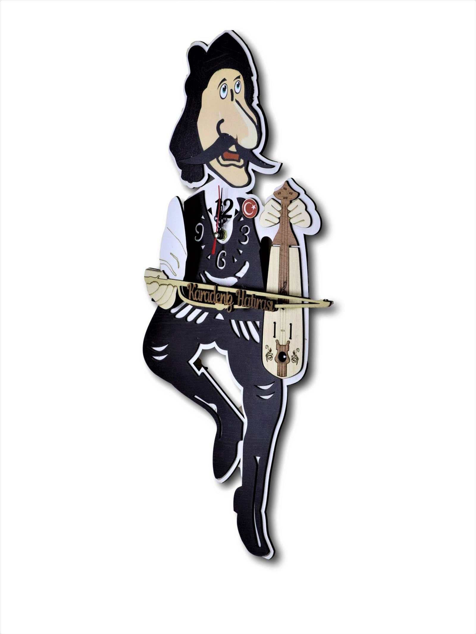 Karadeniz Yöresel ÜrünlerSonay BakırcılıkKaradeniz Temel Müzikli Kemençe Duvar Saati