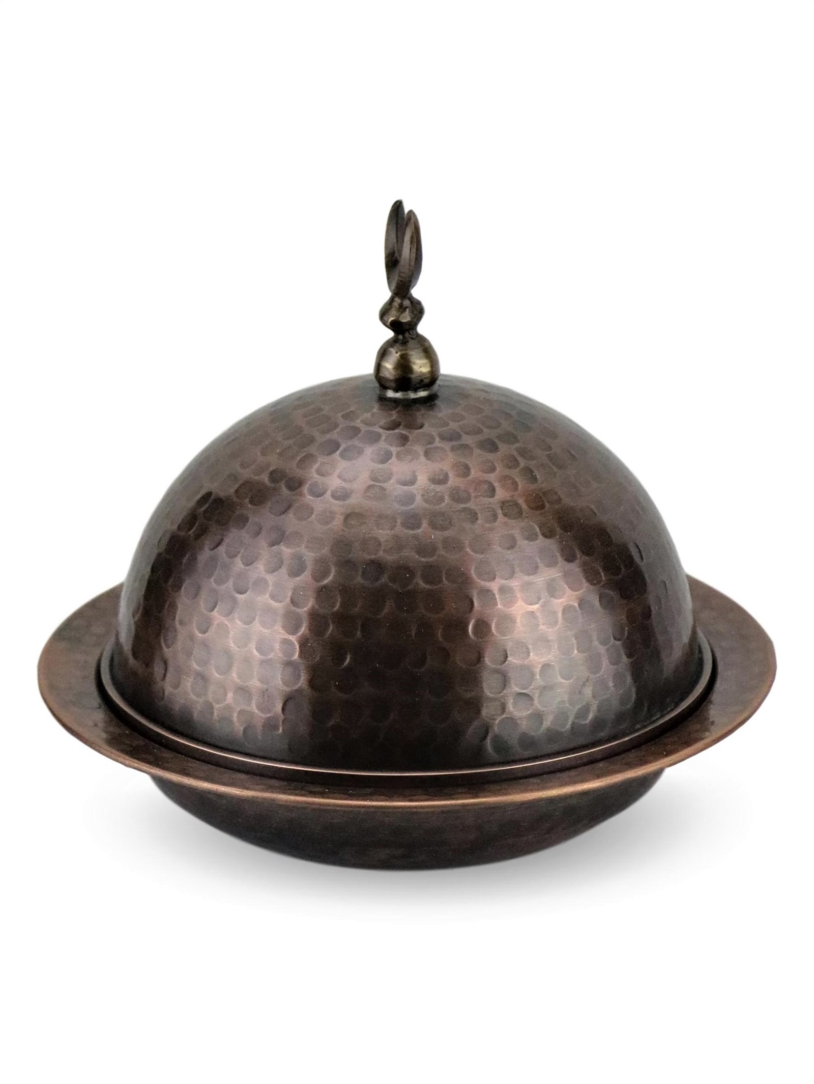 Miray Eskitme Bakır Şekerlik17x17 cm