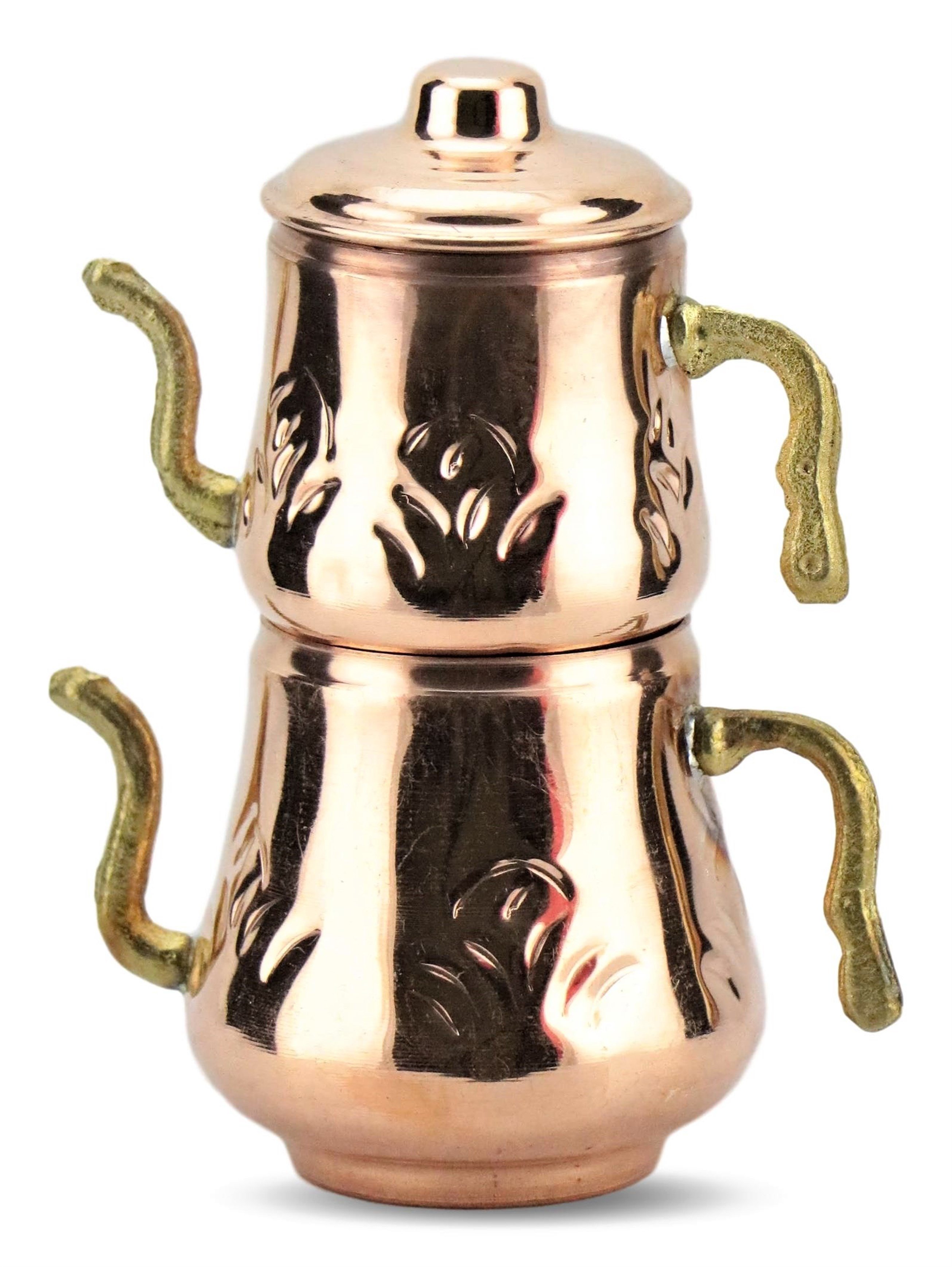 Süslük Bakır Çaydanlık Biblo