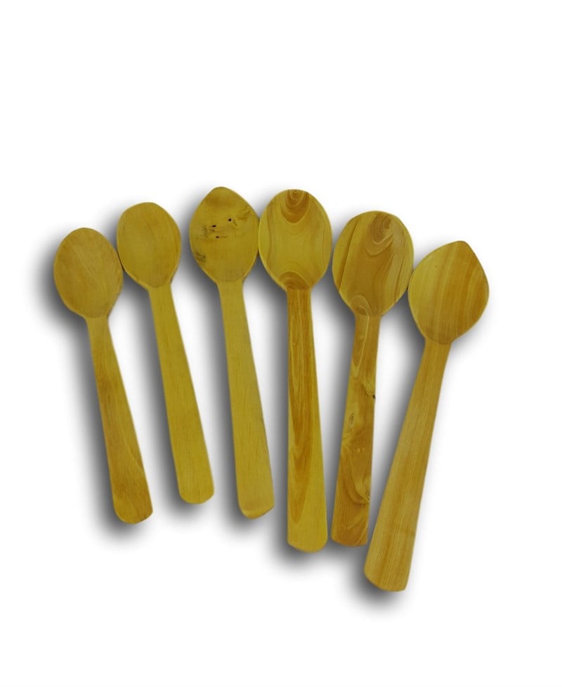 Trabzon El Yapımı Şimşir Şeker Kaşık 6 Ad.