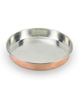 Bakır Fırın Tepsi (Bakır Kıyılı) 26 Cm