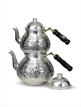 Bakır ÇaydanlıkSonay BakırcılıkDamla Eskitme Kazılmış Bakır Çaydanlık