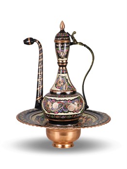 Bakır GügümSonay BakırcılıkGül Çiçek Bakır İbrik 50 cm