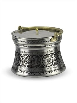 Bakır BakraçSonay Bakırcılıkİşlemeli Eskitme Yoğurt Bakır Bakraç 5 LT