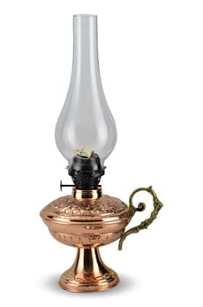 Miray Ayaklı İşlemeli Bakır Gaz Lambası