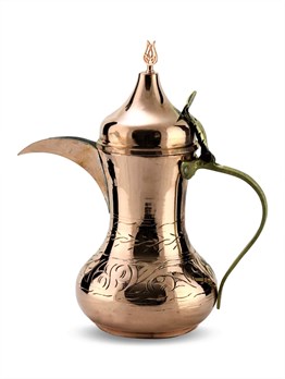 Bakır ÇaydanlıkSonay BakırcılıkMırra Büyük Boy Bakır Arap Çaydanlık Sütlük