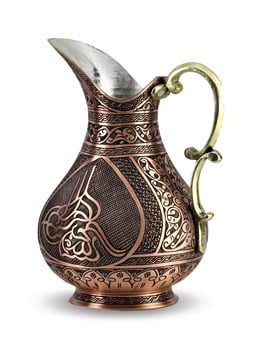 Bakır SürahiSonay BakırcılıkSultan Tuğralı Eskitme Keski Osmanlı Bakır Sürahi